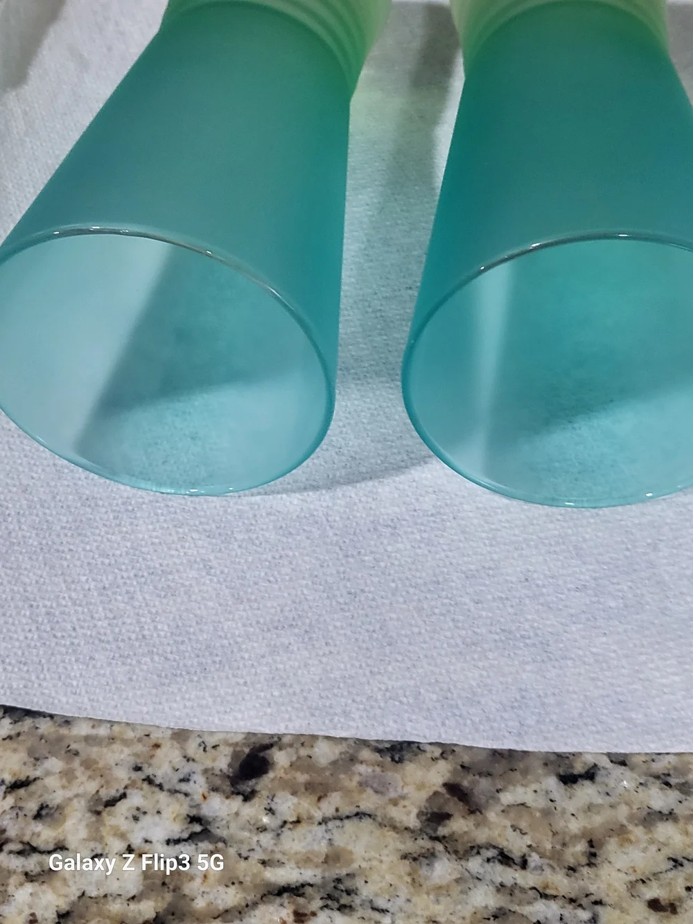 Vintage MCM Frosted Ombré Glass Tumblers 6